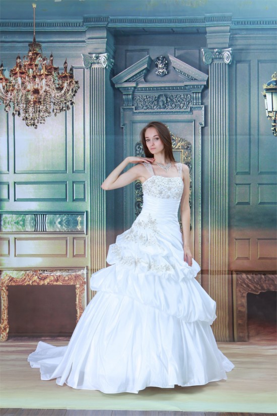 Amazing Ball Gown Straps Satin Sleeveless Beaded Wedding Dresses 2031106 Amazing Ball Gown Straps Satin Sleeveless Beaded Wedding Dresses 2031106