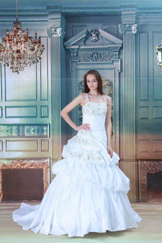 Amazing Ball Gown Straps Satin Sleeveless Beaded Wedding Dresses 2031106 Amazing Ball Gown Straps Satin Sleeveless Beaded Wedding Dresses 2031106
