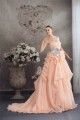 A-Line Court Train Handmade Flowers Wedding Dresses with Color 2030111 A-Line Court Train Handmade Flowers Wedding Dresses with Color 2030111