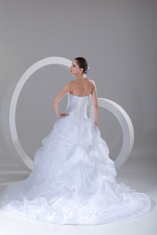 Amazing Satin Organza Sweetheart Sleeveless A-Line Beaded Wedding Dresses 2031112 Amazing Satin Organza Sweetheart Sleeveless A-Line Beaded Wedding Dresses 2031112