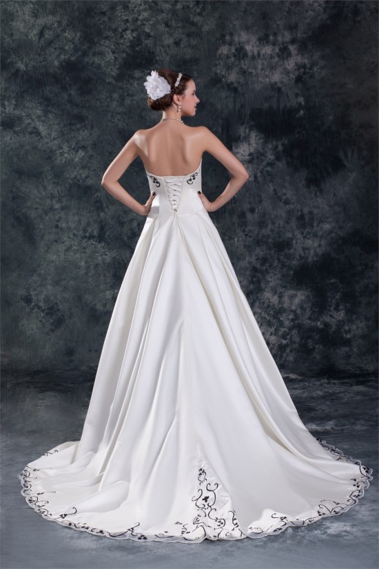 Amazing Sleeveless A-Line Satin Sweetheart Wedding Dresses with Color 2031113 Amazing Sleeveless A-Line Satin Sweetheart Wedding Dresses with Color 2031113