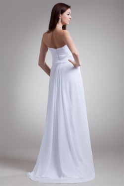 Amazing Sleeveless A-Line Sweetheart Chiffon Satin Wedding Dresses 2031114