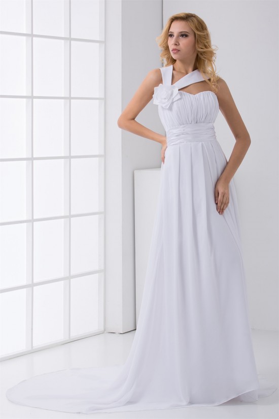 Asymmetrical Sleeveless Chiffon Satin A-Line New Arrival Wedding Dresses 2031120 Asymmetrical Sleeveless Chiffon Satin A-Line New Arrival Wedding Dresses 2031120
