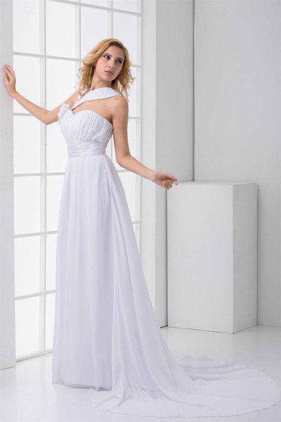 Asymmetrical Sleeveless Chiffon Satin A-Line New Arrival Wedding Dresses 2031120 Asymmetrical Sleeveless Chiffon Satin A-Line New Arrival Wedding Dresses 2031120