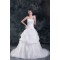 Ball Gown Satin Organza One-Shoulder Sleeveless Sweet Wedding Dresses 2031123