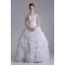 Ball Gown Sleeveless Satin Organza Sweetheart Beaded Wedding Dresses 2031124