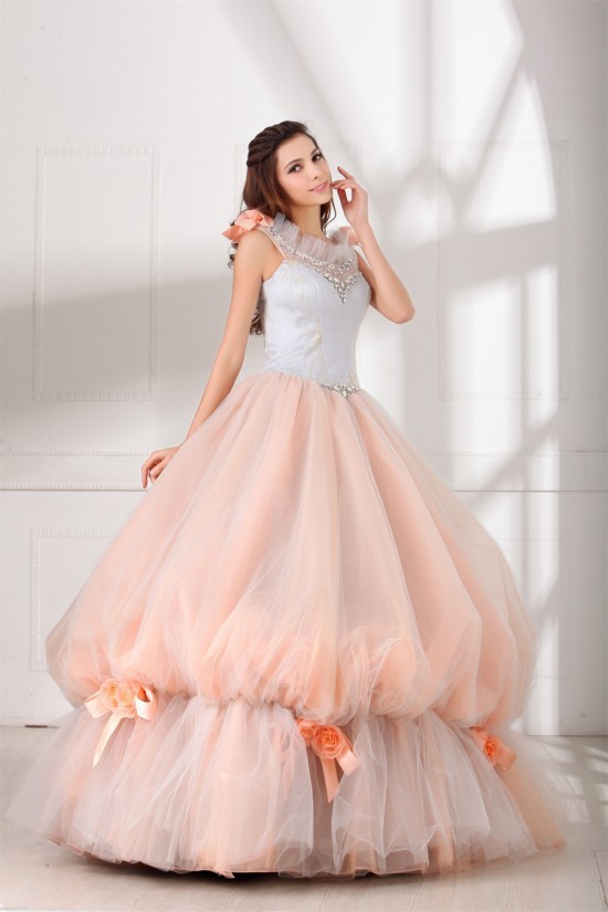 Ball Gown Sleeveless Scoop Satin Organza Fine Netting Wedding Dresses 2031125 Ball Gown Sleeveless Scoop Satin Organza Fine Netting Wedding Dresses 2031125