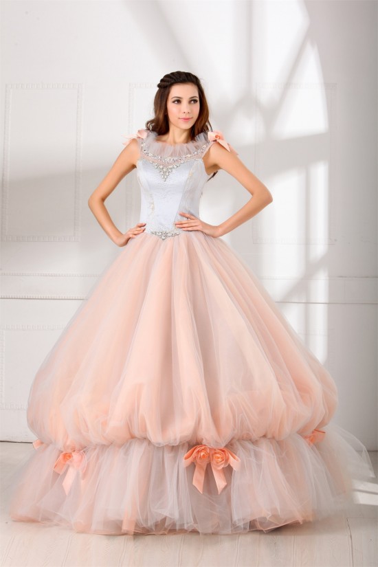 Ball Gown Sleeveless Scoop Satin Organza Fine Netting Wedding Dresses 2031125 Ball Gown Sleeveless Scoop Satin Organza Fine Netting Wedding Dresses 2031125