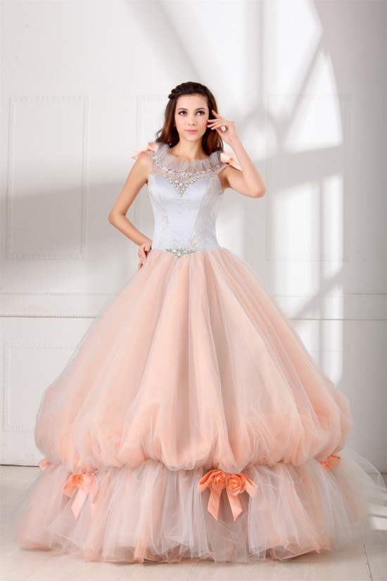 Ball Gown Sleeveless Scoop Satin Organza Fine Netting Wedding Dresses 2031125 Ball Gown Sleeveless Scoop Satin Organza Fine Netting Wedding Dresses 2031125