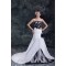 Beautiful A-Line Strapless Sleeveless Taffeta Lace Black White Wedding Dresses 2031128