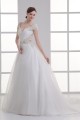Beautiful Ball Gown V-Neck Sleeveless Satin Organza Beaded Wedding Dresses 2031130