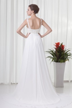 Beautiful Chiffon Lace Sleeveless A-Line Wedding Dresses Maternity Wedding Dresses 2031131