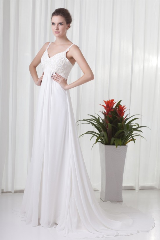 Beautiful Chiffon Lace Sleeveless A-Line Wedding Dresses Maternity Wedding Dresses 2031131 Beautiful Chiffon Lace Sleeveless A-Line Wedding Dresses Maternity Wedding Dresses 2031131