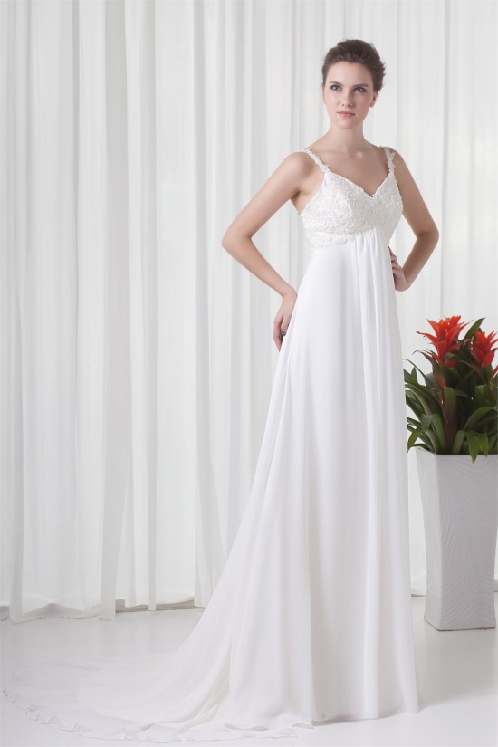 Beautiful Chiffon Lace Sleeveless A-Line Wedding Dresses Maternity Wedding Dresses 2031131 Beautiful Chiffon Lace Sleeveless A-Line Wedding Dresses Maternity Wedding Dresses 2031131