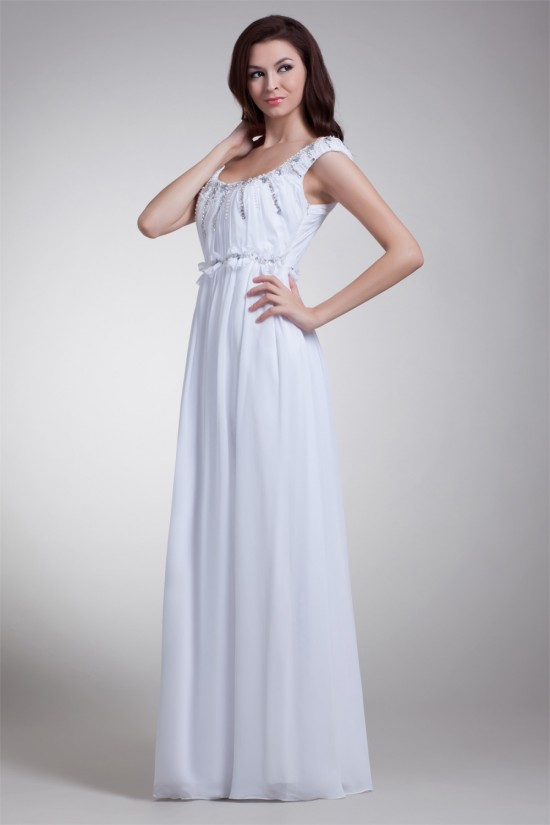 Beautiful Sheath/Column Off-the-Shoulder Chiffon Satin Beaded Wedding Dresses 2031132 Beautiful Sheath/Column Off-the-Shoulder Chiffon Satin Beaded Wedding Dresses 2031132