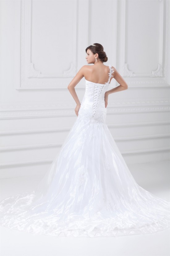 Beautiful Sleeveless A-Line One-Shoulder Wedding Dresses 2031133 Beautiful Sleeveless A-Line One-Shoulder Wedding Dresses 2031133
