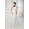 Beautiful Sleeveless One-Shoulder A-Line Satin Organza Wedding Dresses 2031134