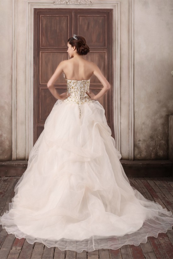 Beautiful Sweetheart Ball Gown Satin Organza Sleeveless Wedding Dresses 2031137 Beautiful Sweetheart Ball Gown Satin Organza Sleeveless Wedding Dresses 2031137
