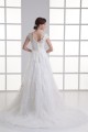 Bowl A-Line Capped Sleeves Satin Fine Netting Lace Wedding Dresses 2031138 Bowl A-Line Capped Sleeves Satin Fine Netting Lace Wedding Dresses 2031138