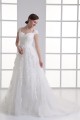 Bowl A-Line Capped Sleeves Satin Fine Netting Lace Wedding Dresses 2031138 Bowl A-Line Capped Sleeves Satin Fine Netting Lace Wedding Dresses 2031138