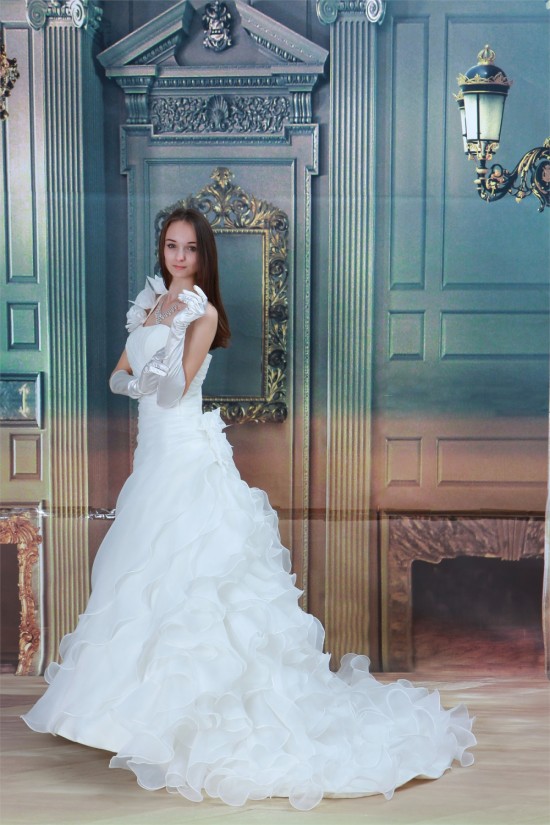 Breathtaking Sleeveless A-Line One-Shoulder Wedding Dresses 2031141 Breathtaking Sleeveless A-Line One-Shoulder Wedding Dresses 2031141