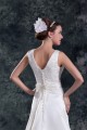 Breathtaking V-Neck Sleeveless A-Line Satin New Arrival Wedding Dresses 2031143