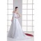 Charming Satin A-Line Sleeveless Strapless Embellished Wedding Dresses 2031147