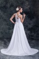 Chiffon Satin A-Line Sleeveless Scoop Sweep Train Wedding Dresses 2031149 Chiffon Satin A-Line Sleeveless Scoop Sweep Train Wedding Dresses 2031149