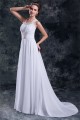 Chiffon Satin A-Line Sleeveless Scoop Sweep Train Wedding Dresses 2031149 Chiffon Satin A-Line Sleeveless Scoop Sweep Train Wedding Dresses 2031149