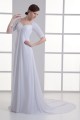 Chiffon Satin Bowl Sheath/Column Half Elbow Sleeve Wedding Dresses Maternity Wedding Dresses 2031150 Chiffon Satin Bowl Sheath/Column Half Elbow Sleeve Wedding Dresses Maternity Wedding Dresses 2031150