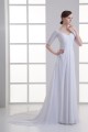 Chiffon Satin Bowl Sheath/Column Half Elbow Sleeve Wedding Dresses Maternity Wedding Dresses 2031150 Chiffon Satin Bowl Sheath/Column Half Elbow Sleeve Wedding Dresses Maternity Wedding Dresses 2031150