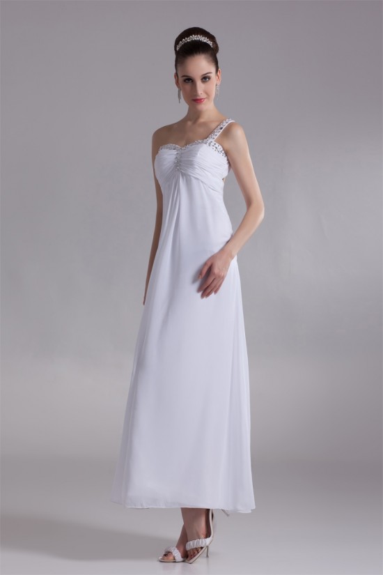 Chiffon Satin One-Shoulder Sheath/Column Reception Wedding Dresses 2031151 Chiffon Satin One-Shoulder Sheath/Column Reception Wedding Dresses 2031151