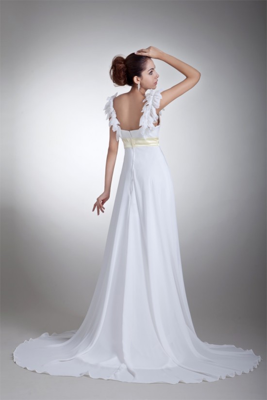 Chiffon Satin Sleeveless Straps A-Line New Arrival Wedding Dresses 2031154 Chiffon Satin Sleeveless Straps A-Line New Arrival Wedding Dresses 2031154