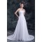 Chiffon Satin Sleeveless Sweetheart A-Line Best Wedding Dresses 2031155