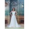 Chiffon Satin Straps A-Line Sleeveless Beaded Lace Beautiful Wedding Dresses 2031157