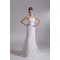 Chiffon Satin Straps Sheath/Column Sleeveless Beautiful Wedding Dresses 2031158