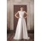 Custom Made A-Line Satin Tulle High-Neck Sweet Wedding Dresses 2031159
