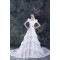 A-Line Square Short Sleeve Satin Organza Best Wedding Dresses 2031160