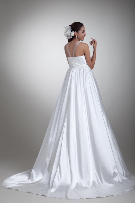 Elastic Woven Satin A-Line Straps Beautiful Wedding Dresses Maternity Wedding Dresses 2031164 Elastic Woven Satin A-Line Straps Beautiful Wedding Dresses Maternity Wedding Dresses 2031164