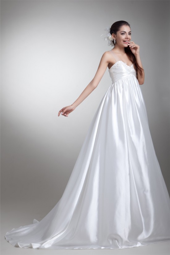 Elastic Woven Satin A-Line Straps Beautiful Wedding Dresses Maternity Wedding Dresses 2031164 Elastic Woven Satin A-Line Straps Beautiful Wedding Dresses Maternity Wedding Dresses 2031164