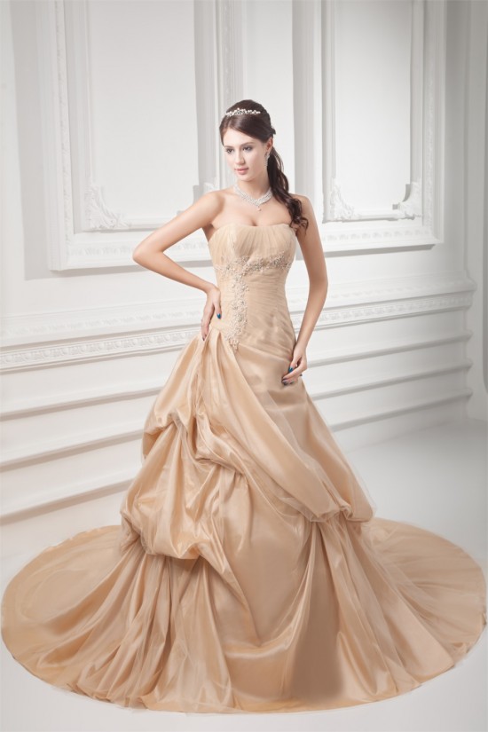Elegant A-Line Sleeveless Taffeta Strapless Wedding Dresses 2031166 Elegant A-Line Sleeveless Taffeta Strapless Wedding Dresses 2031166