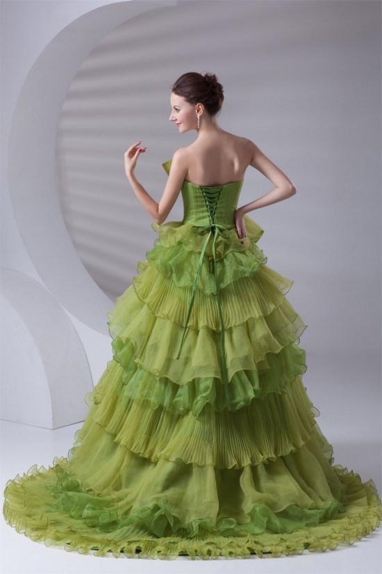 Elegant Satin Organza Ball Gown Sleeveless Strapless Wedding Dresses 2031170 Elegant Satin Organza Ball Gown Sleeveless Strapless Wedding Dresses 2031170