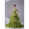 Elegant Satin Organza Ball Gown Sleeveless Strapless Wedding Dresses 2031170