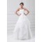 Elegant Strapless Satin Organza Sleeveless A-Line Wedding Dresses 2031174