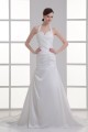 Elegant Taffeta A-Line Sleeveless Halter Wedding Dresses 2031176
