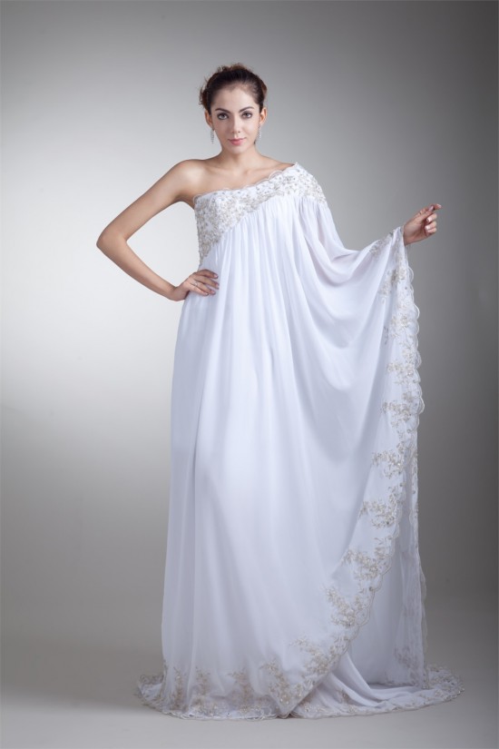 Fantastic A-Line Chiffon Satin One-Shoulder Sleeveless Wedding Dresses Maternity Wedding Dresses 2031177 Fantastic A-Line Chiffon Satin One-Shoulder Sleeveless Wedding Dresses Maternity Wedding Dresses 2031177
