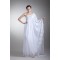 Fantastic A-Line Chiffon Satin One-Shoulder Sleeveless Wedding Dresses Maternity Wedding Dresses 2031177