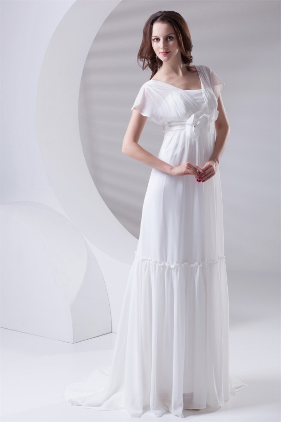 Fantastic Flared Sleeves Strapless A-Line Chiffon Wedding Dresses Maternity Wedding Dresses 2031179 Fantastic Flared Sleeves Strapless A-Line Chiffon Wedding Dresses Maternity Wedding Dresses 2031179