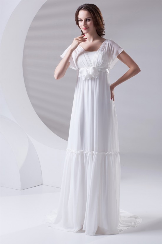 Fantastic Flared Sleeves Strapless A-Line Chiffon Wedding Dresses Maternity Wedding Dresses 2031179 Fantastic Flared Sleeves Strapless A-Line Chiffon Wedding Dresses Maternity Wedding Dresses 2031179