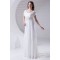 Fantastic Flared Sleeves Strapless A-Line Chiffon Wedding Dresses Maternity Wedding Dresses 2031179